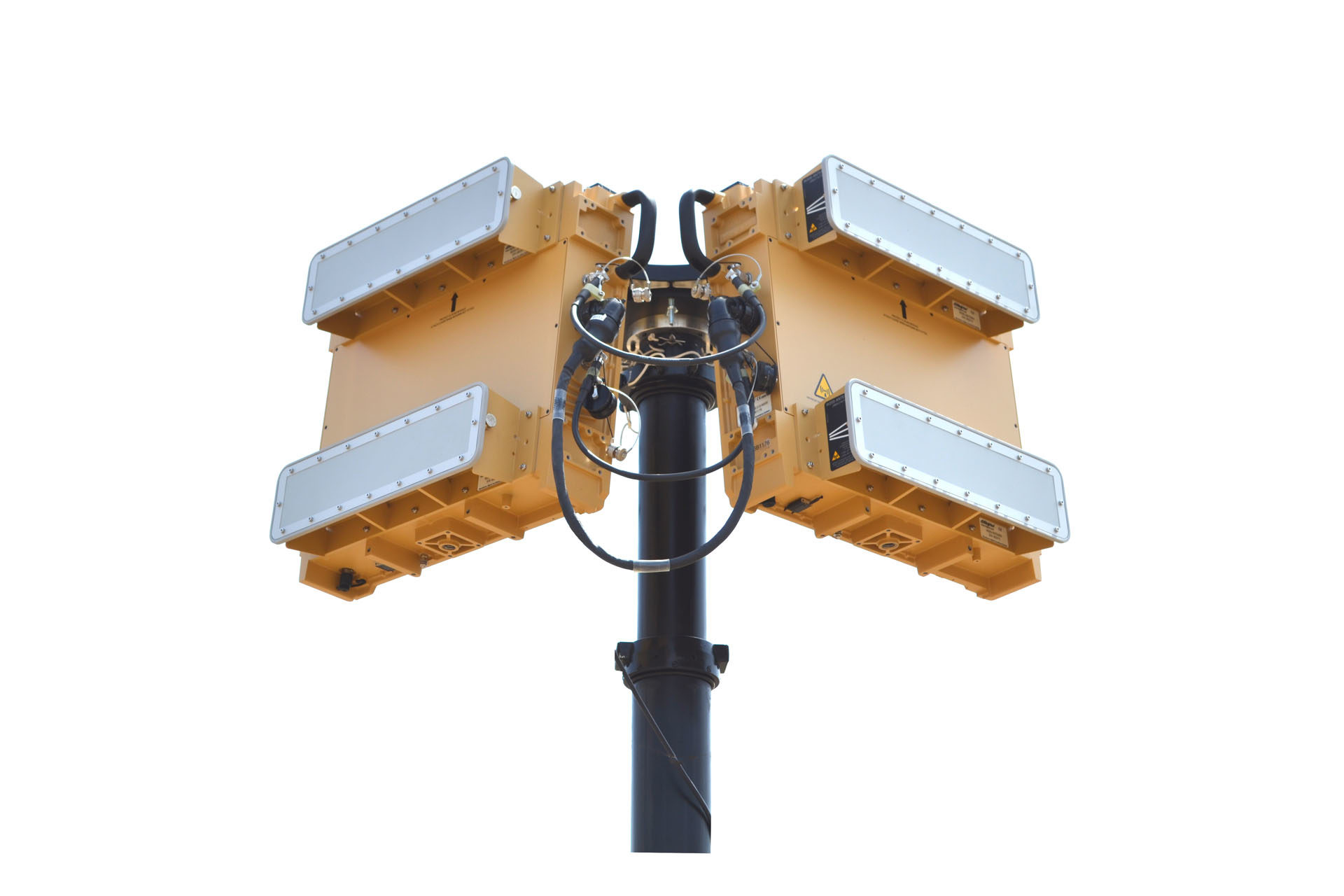 Blighter A422-HP Air Security Radar with W20S Antennas on Mast (Light Stone)