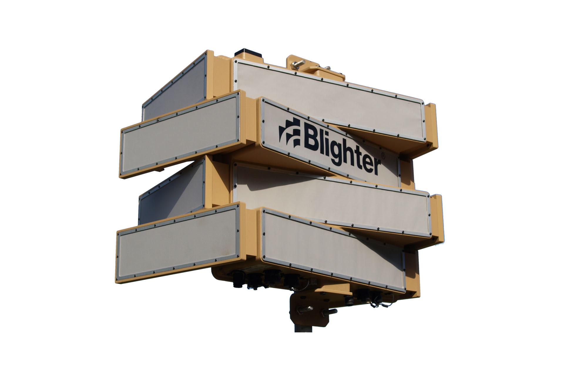 Blighter B303 Ground Surveillance Radar on Mounting Pole (Light Stone)