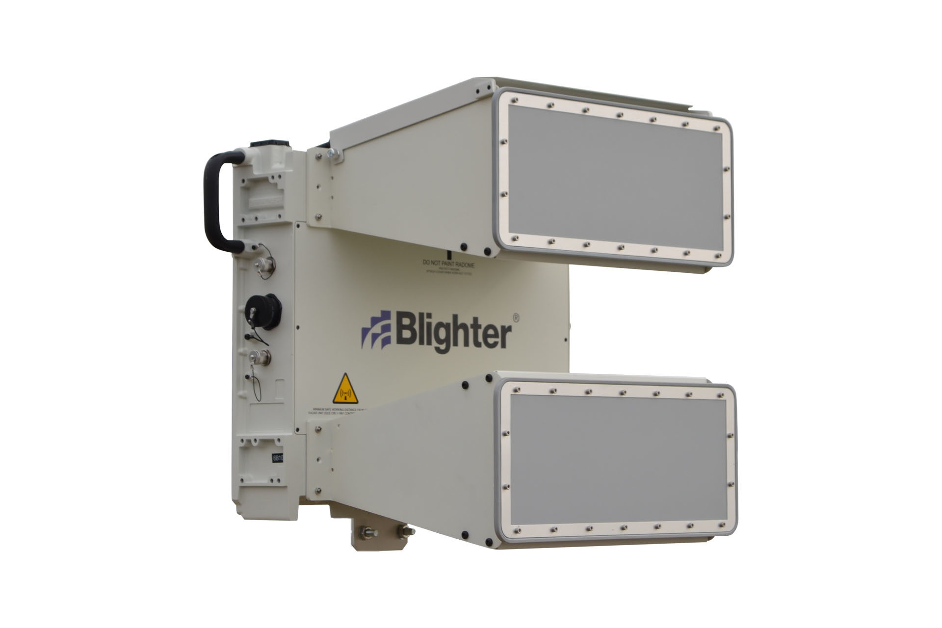 Blighter C422-HP Coastal Security Radar (Aux Radar Unit) with M10S Antennas (Angled View) (Grey White)