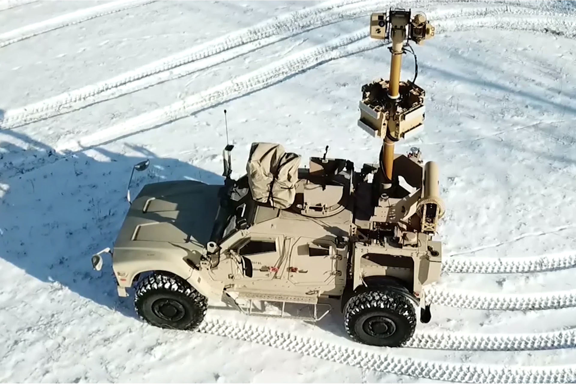 AUDS on Oshkosh M-ATV Vehicle (Anti-UAV Defence System)